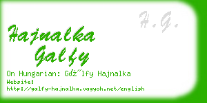 hajnalka galfy business card